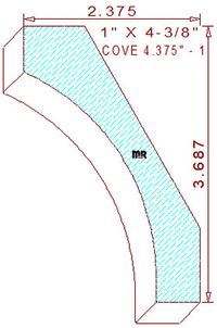 Cove Moulding 4-3/8" - 1 Cove Moulding 4-3/8" - 1