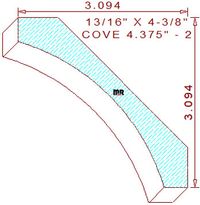 Cove Moulding 4-3/8" - 2 Cove Moulding 4-3/8" - 2