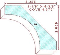 Cove Moulding 4-3/8" Cove Moulding 4-3/8"