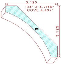 Cove Moulding 4-7/16" Cove Moulding 4-7/16"