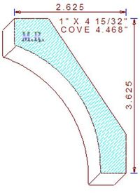 Cove Moulding 4-15/32" Cove Moulding 4-15/32"