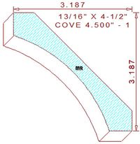 Cove Moulding 4-1/2" - 1 Cove Moulding 4-1/2" - 1