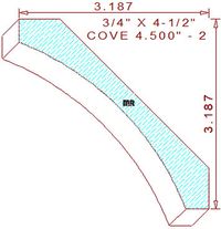 Cove Moulding 4-1/2" - 2 Cove Moulding 4-1/2" - 2