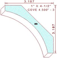 Cove Moulding 4-1/2" - 3 Cove Moulding 4-1/2" - 3