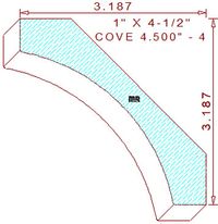 Cove Moulding 4-1/2" - 4 Cove Moulding 4-1/2" - 4