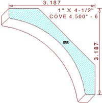 Cove Moulding 4-1/2" - 6 Cove Moulding 4-1/2" - 6
