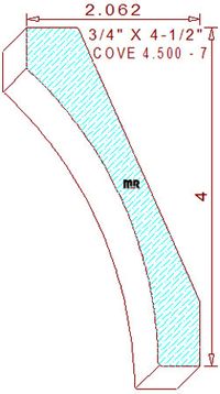 Cove Moulding 4-1/2" - 7 Cove Moulding 4-1/2" - 7