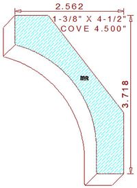 Cove Moulding 4-1/2" Cove Moulding 4-1/2"