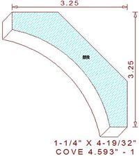Cove Moulding 4-19/32" - 1 Cove Moulding 4-19/32" - 1
