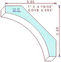 Cove Moulding 4-19/32" Cove Moulding 4-19/32"