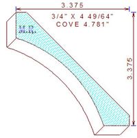 Cove Moulding 4-25/32" Cove Moulding 4-25/32"