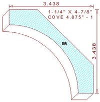 Cove Moulding 4-7/8" - 1 Cove Moulding 4-7/8" - 1
