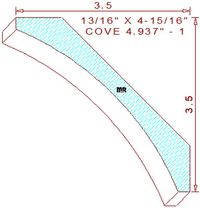 Cove 4-15/16" - 1 Cove 4-15/16" - 1