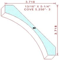 Cove Moulding 5-1/4" - 3 Cove Moulding 5-1/4" - 3