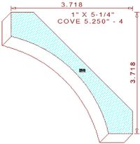 Cove Moulding 5-1/4" - 4 Cove Moulding 5-1/4" - 4