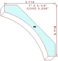 Cove Moulding 5-1/4" Cove Moulding 5-1/4"