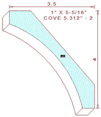 Cove Moulding 5-3/16" - 2 Cove Moulding 5-3/16" - 2