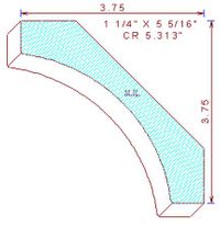 Cove Moulding 5-5/16" Cove Moulding 5-5/16"
