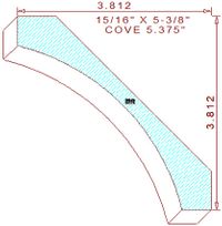Cove Moulding 5-3/8" Cove Moulding 5-3/8"
