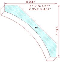 Cove Moulding 5-7/16" Cove Moulding 5-7/16"