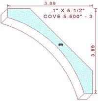 Cove Mould 5-1/2" - 3 Cove Mould 5-1/2" - 3