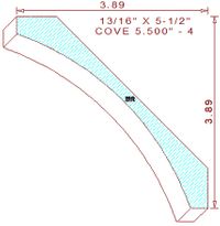 Cove Moulding 5-1/2" - 4 Cove Moulding 5-1/2" - 4