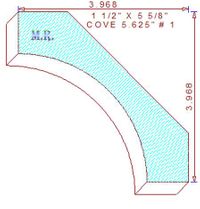 Cove Moulding 5-5/8" - 1 Cove Moulding 5-5/8" - 1