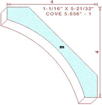 Cove Moulding 5-21/32" - 1 Cove Moulding 5-21/32" - 1