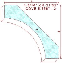 Cove Moulding 5-21/32" - 2 Cove Moulding 5-21/32" - 2