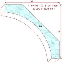 Cove Moulding 5-21/32" Cove Moulding 5-21/32"
