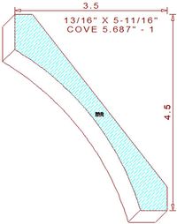 Cove Moulding 5-11/16" - 1 Cove Moulding 5-11/16" - 1