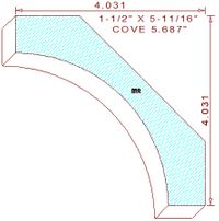 Cove Moulding 5-11/16" Cove Moulding 5-11/16"