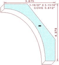 Cove Moulding 5-13/16" Cove Moulding 5-13/16"