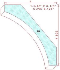 Cove Moulding 6-1/8" Cove Moulding 6-1/8"