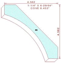 Cove Moulding 6-29/64" Cove Moulding 6-29/64"