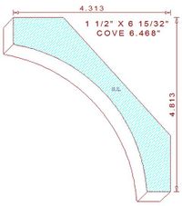 Cove Moulding 6-15/32" Cove Moulding 6-15/32"