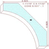 Cove Moulding 6-17/32" - 1 Cove Moulding 6-17/32" - 1