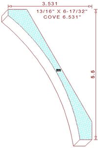 Cove Moulding 6-17/32" Cove Moulding 6-17/32"