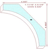 Cove Moulding 6-5/8" Cove Moulding 6-5/8"
