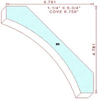 Cove Moulding 6-3/4" Cove Moulding 6-3/4"