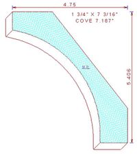 Cove Moulding 7-3/16" Cove Moulding 7-3/16"