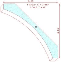 Cove Moulding 7-7/16" Cove Moulding 7-7/16"
