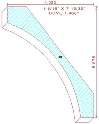 Cove Moulding 7-15/32" Cove Moulding 7-15/32"