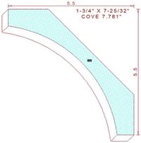 Cove Moulding 7-25/32" Cove Moulding 7-25/32"