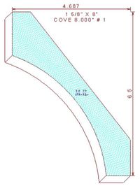 Crown Moulding 8" - 1 Crown Moulding 8" - 1
