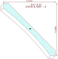 Cove Moulding 8" - 2 Cove Moulding 8" - 2