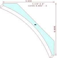 Cove Moulding 8" - 3 Cove Moulding 8" - 3