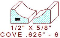 Cove 5/8" - 6 Cove 5/8" - 6