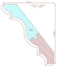 Crown Moulding 11-13/32" Crown Moulding 11-13/32"