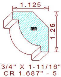 Crown 1-11/16" - 5 Crown 1-11/16" - 5